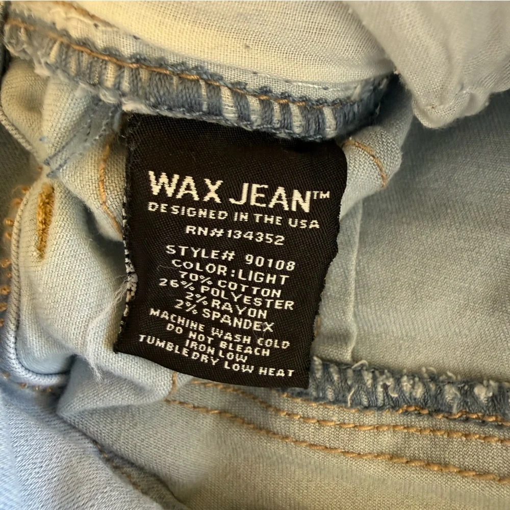 3 FOR $15‎ DEAL / Wax Jean Light Wash Denim Shorts Folded Waist Detail Size S